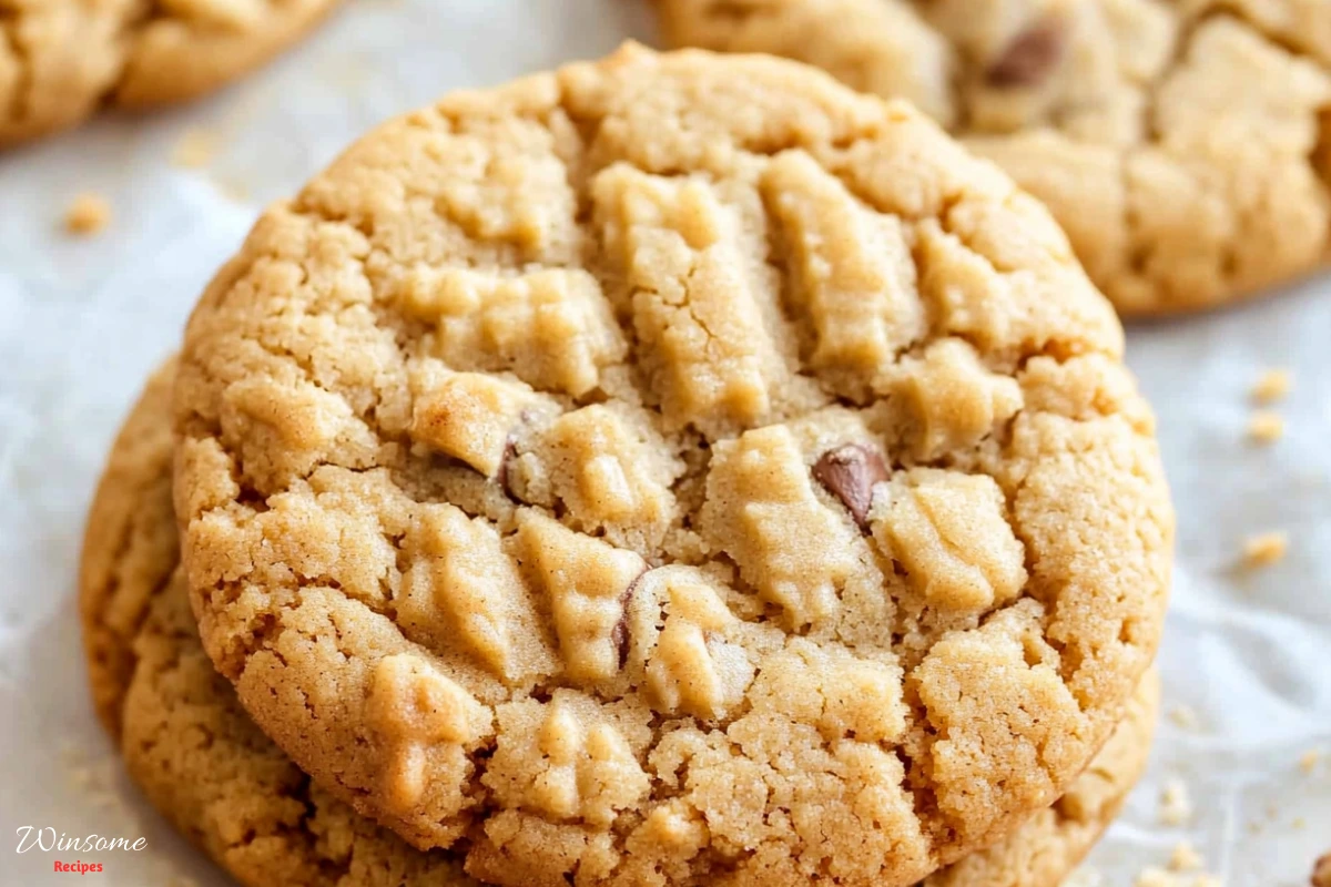 4 ingredient peanut butter cookies main Picture -winsome recipes