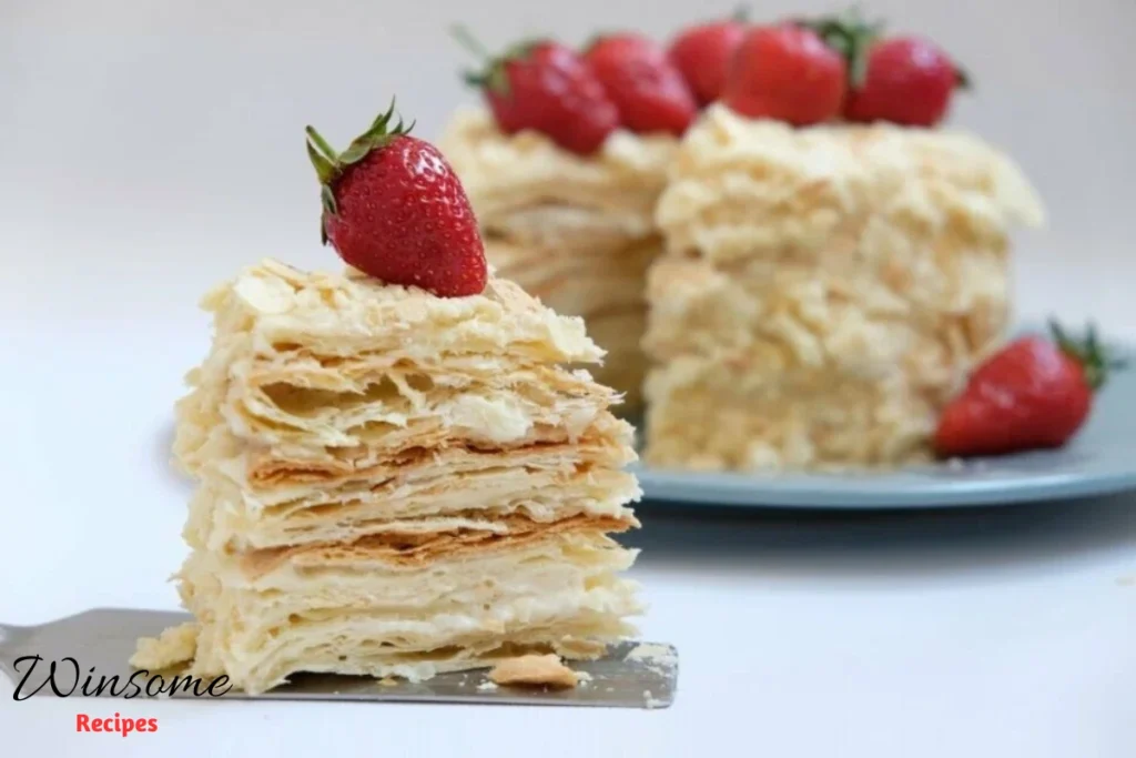 A beautifully stacked crepe cake with delicate, thin layers - winsome recipes