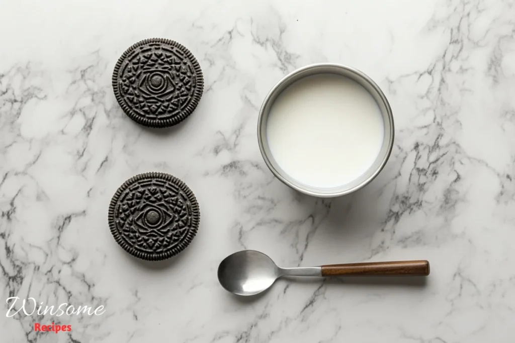 Essential ingredients of oreo mug cake - winsome recipes