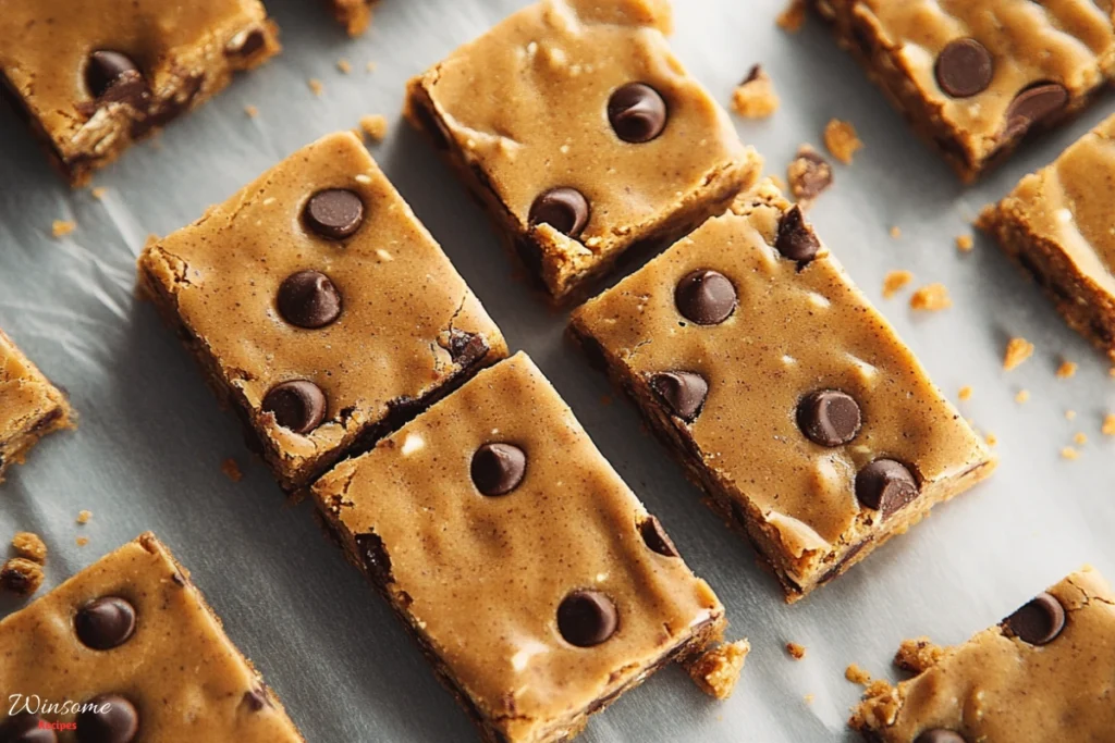 An assortment of delicious nut protein bars displayed elegantly