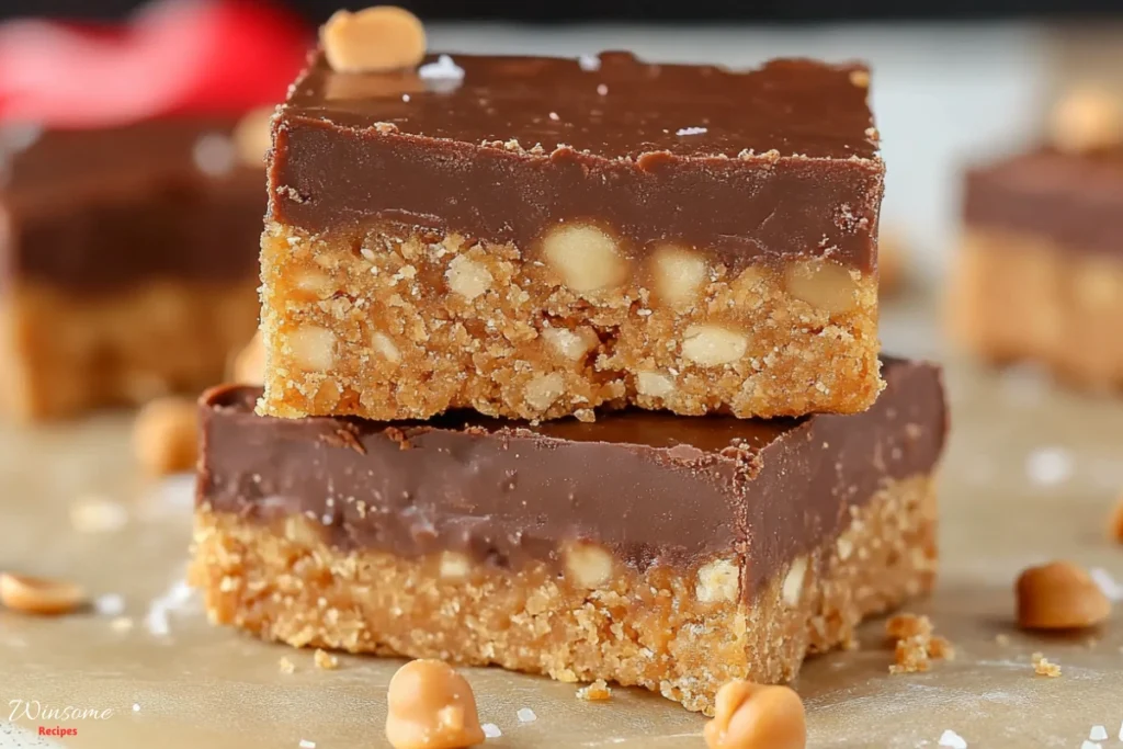 A close-up view of homemade Special K bars, showcasing a layer of crispy rice and oats mixed with honey and nut butter