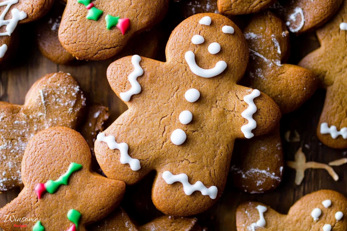 Gingerbread cookies adorned with colorful icing and festive decorations, showcasing a delightful holiday treat.