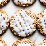 Delicious Iced Oatmeal Cookies drizzled with a sweet glaze, perfect for a tasty treat!