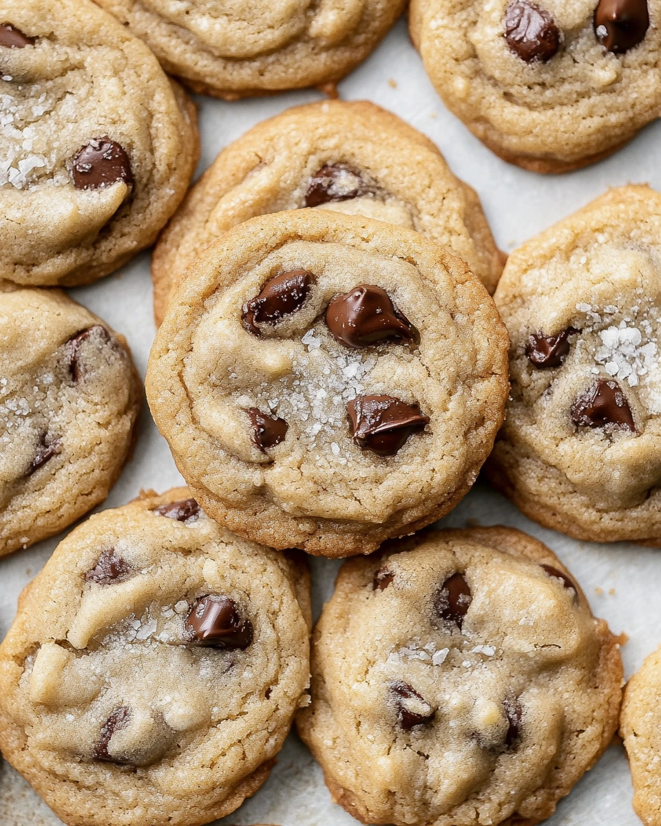 A stack of cookie recipes without butter topped with sea salt, showcasing a delicious, butter-free recipe.
