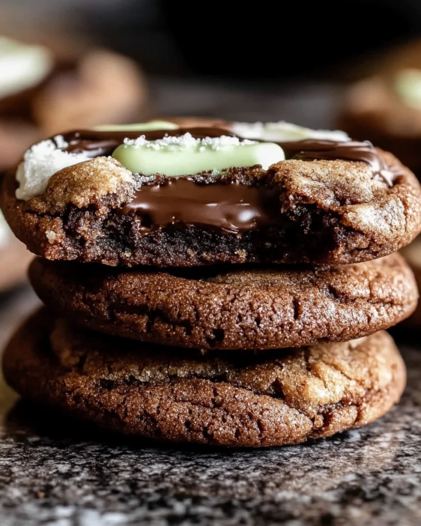 Delicious Andes Mint Cookies featuring chocolate chip cookies with a refreshing green mint filling. Perfect for mint lovers!