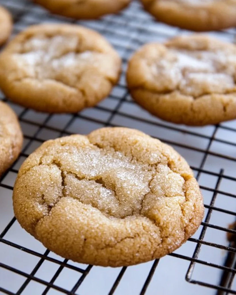 A cooling rack filled with delicious brown sugar cookies, freshly baked and ready to enjoy.