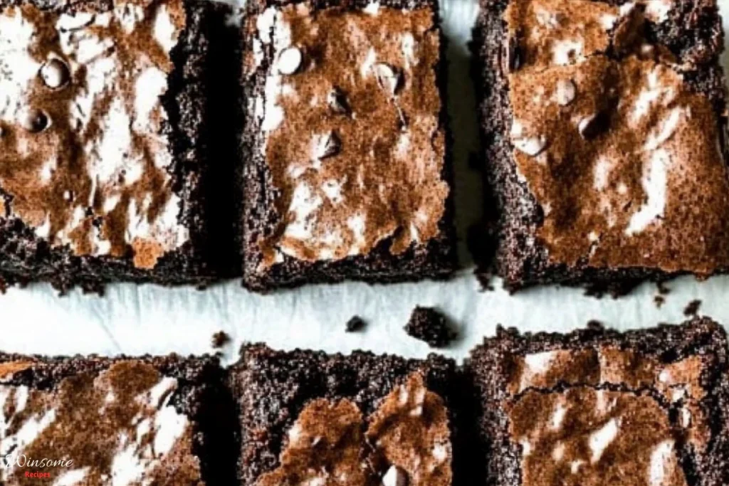 A close-up of a rich brownie topped with smooth chocolate frosting, showcasing the deliciousness of One Bowl Brownies.