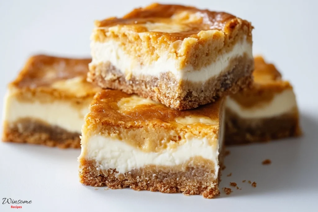 Delicious pumpkin cheesecake bars topped with crunchy walnuts, perfect for a cozy fall treat.